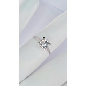 Каблучка з білого золота з діамантом 0,966 ct